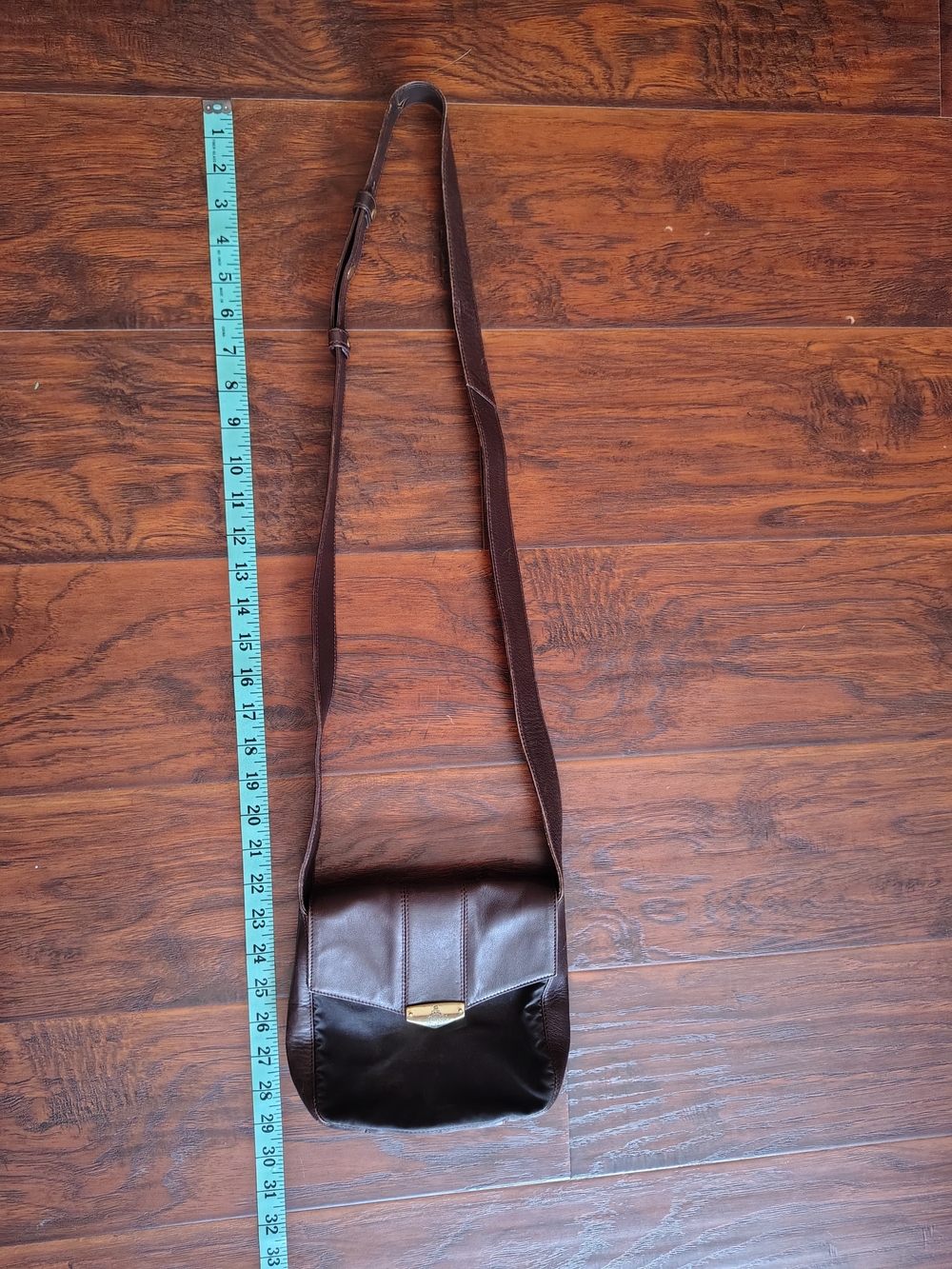Vintage Mark Cross New York leather shoulder bag purse Black & brown - Picture 3 of 9